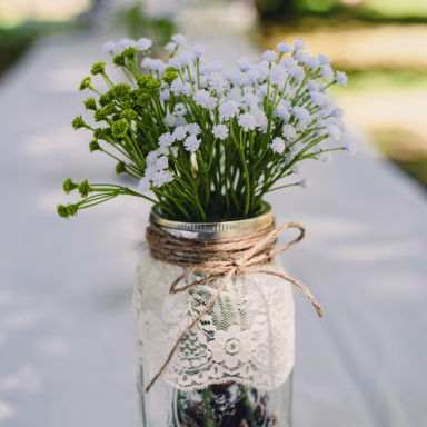 Centro de mesa Centro de mesa para bodas con paniculata