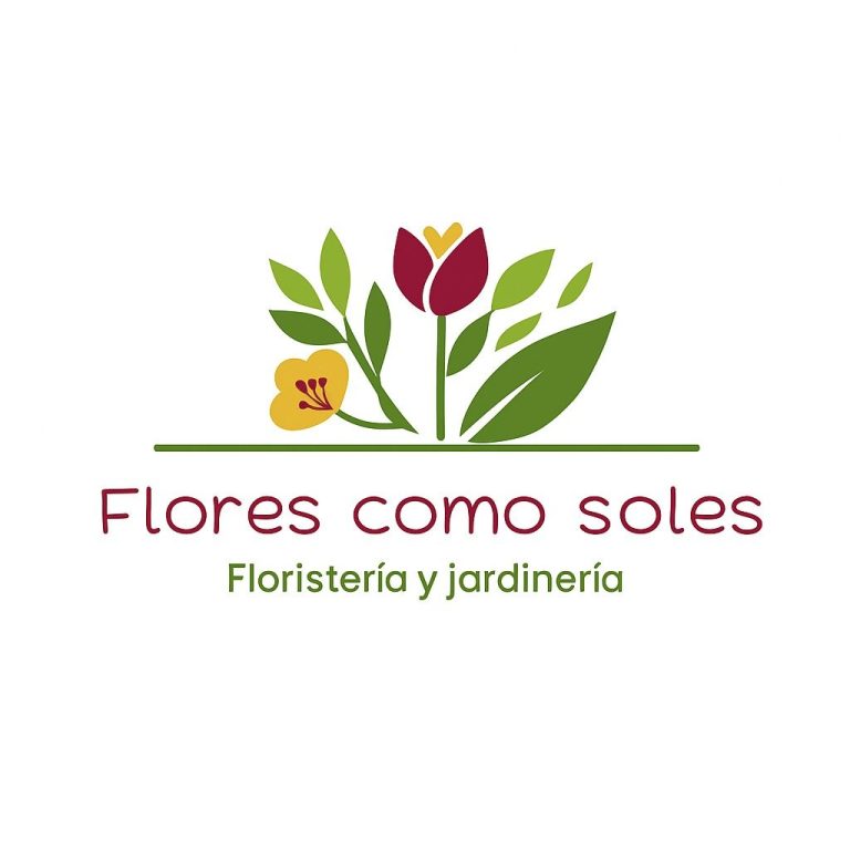 Logotipo de Flores como Soles Logotipo de la floristería