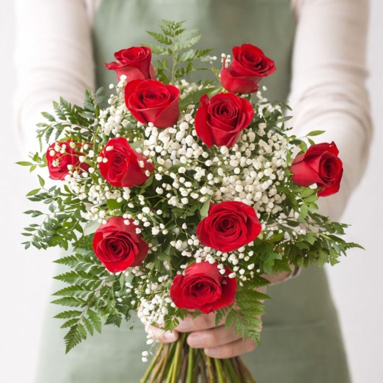 Docena de rosas rojas Ramo de 12 rosas naturales